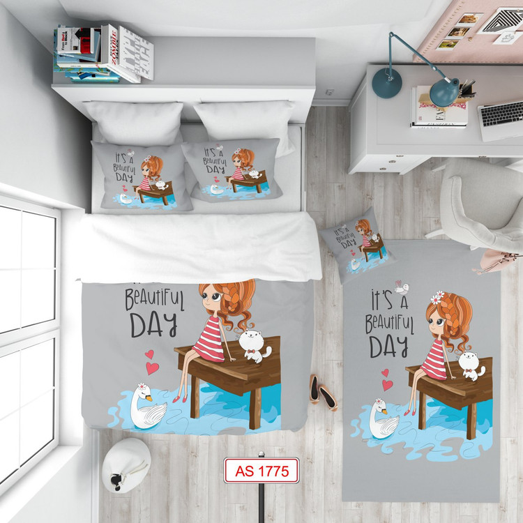فرشینه اتاق کودک برند مینوریا کیدز طرح دخترانه کد p-261