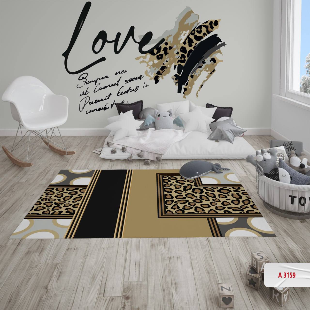 فرشینه اتاق کودک برند مینوریا کیدز طرح اسپرت کد p-455